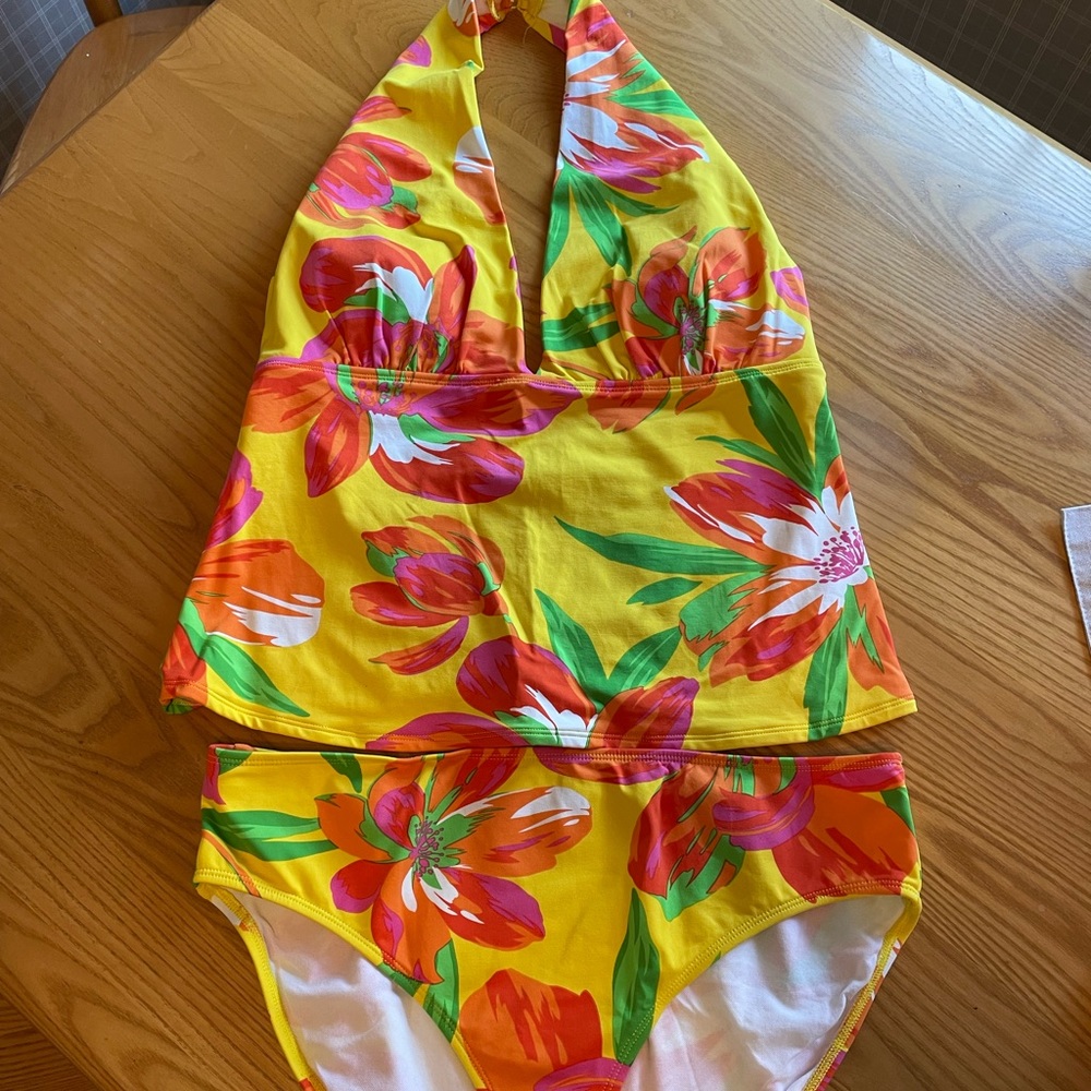Ralph Lauren tankini size 16 w/ cover skirt-XL